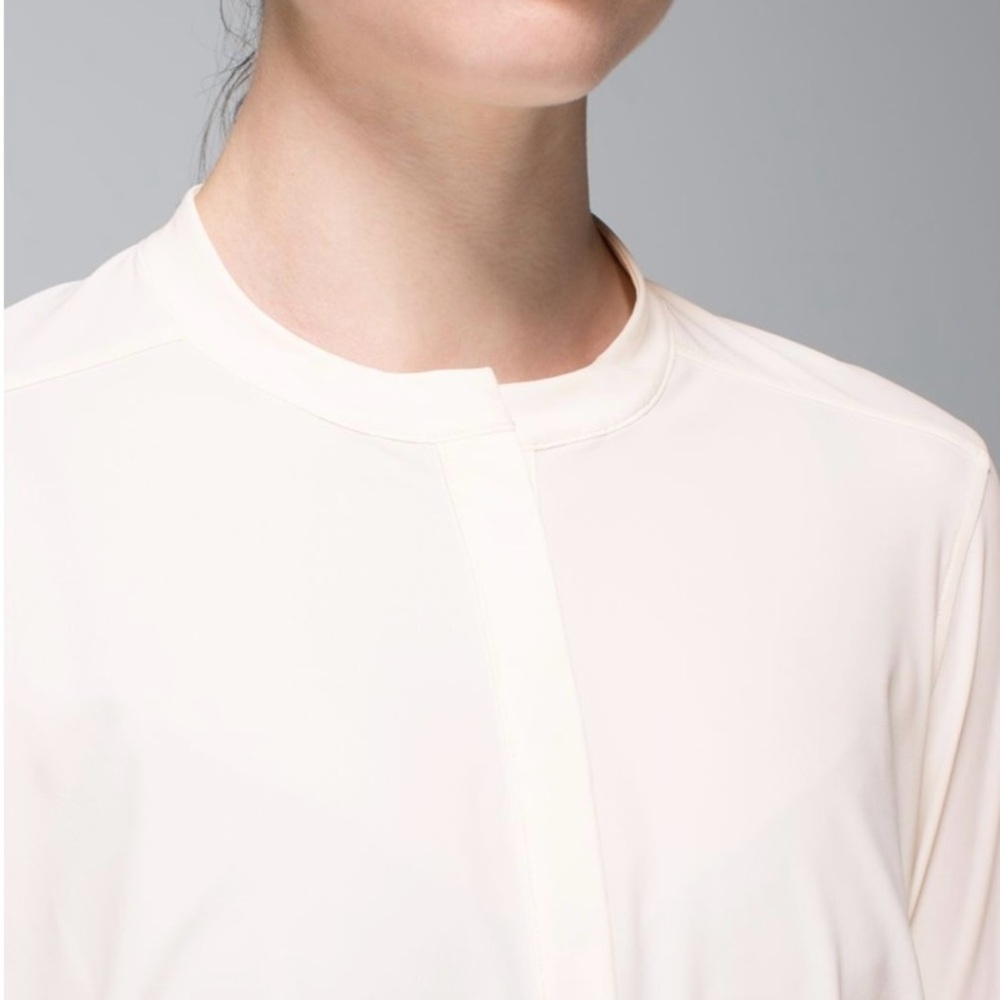2014 Lululemon Get It On Blouse Angel Wing White Long Sleeve - Retired Rare - Picture 6 of 14